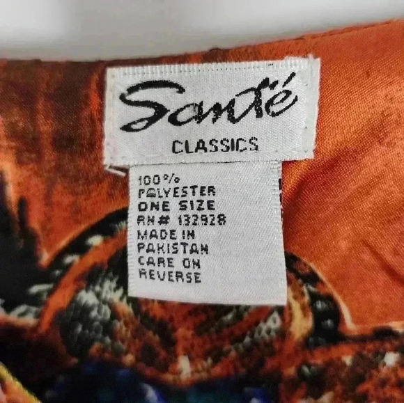 Sante Classics Bronze Multicolor Floral Kimono Kaftan Dress One Size Beaded - Picture 3 of 4